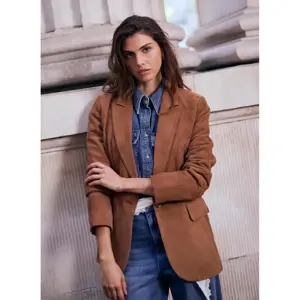 Mint Velvet Tan Suede Blazer